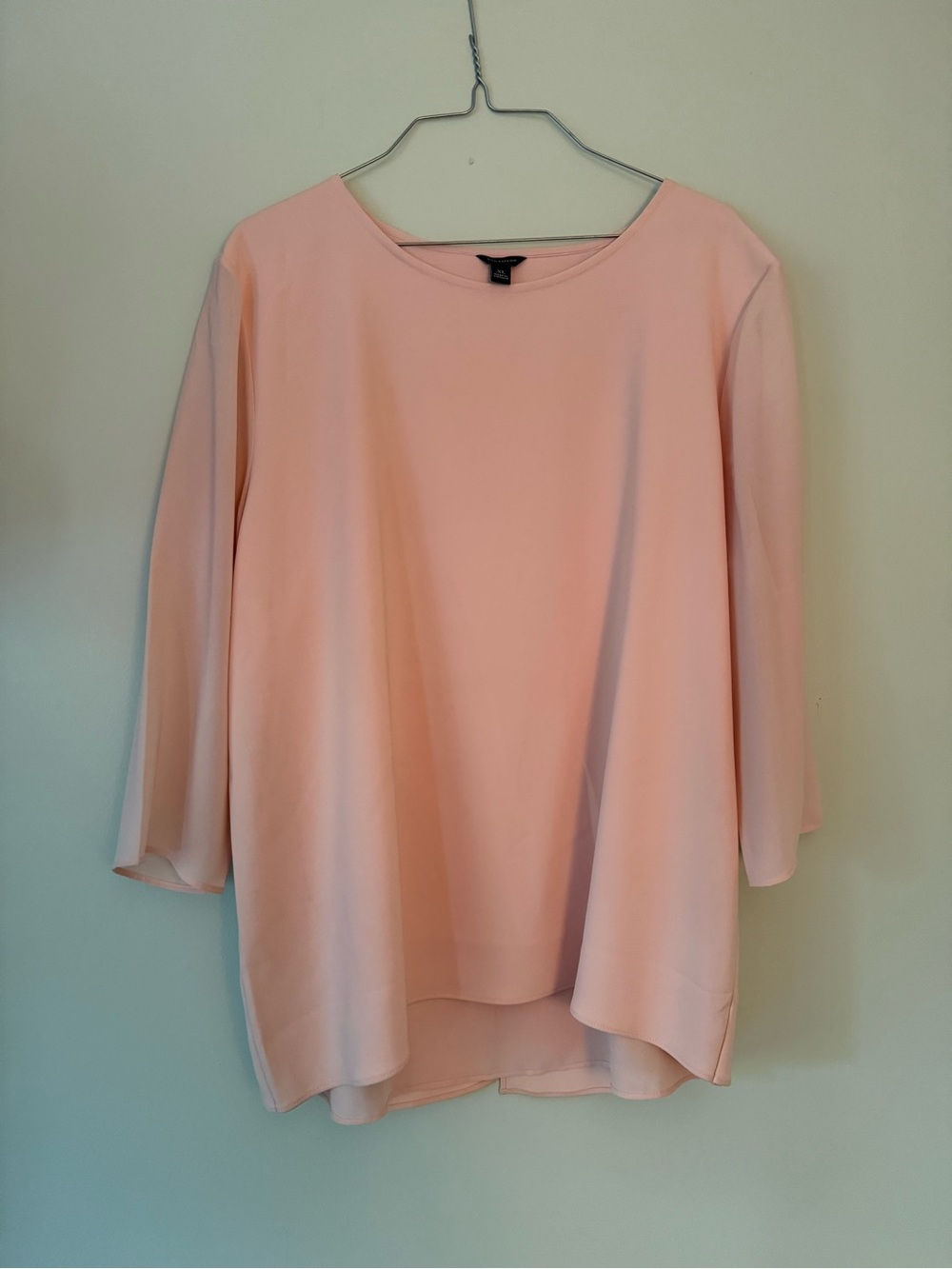 Ann Taylor Blush Pink Flowing Boatneck Blouse